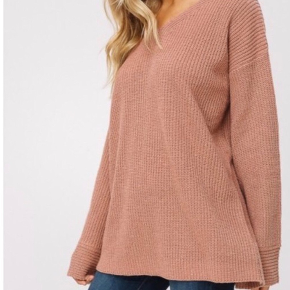 Listicle V Neck Bell Sleeve Pullover - Picture 2 of 10